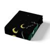 Moth Comforter Cover Queen,Leaves and Sun Moon Bedding Set 3 Pcs for Kids Teens Adults Girls Room Decor,Gothic Animals Plants Themed Duvet Cover Set Soft Black Quilt Cover with 2 Pillowcases view 4