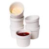 2.5 oz Ramekins 6 pcs Porcelain Ramekins Dishes for Souffle,Creme Brulee, Pudding, Custard Cups,Bakeware Bowls Set for Baking,Oven Safe, White 2.5 inch view 1
