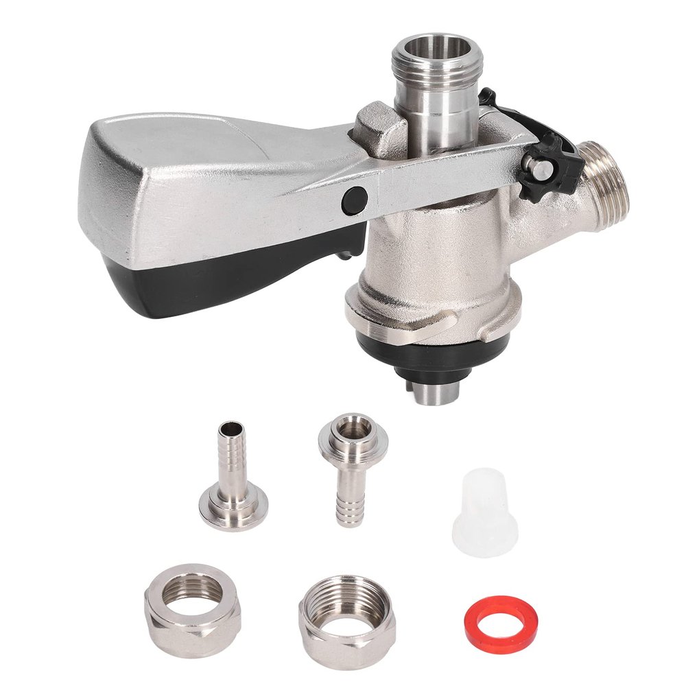Beer Keg,G5/8 S Type Beer Keg Coupler Stainless Steel Beer Barrel Distributor Faucet Brewing Accessory