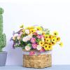 Mokylor 2pcs Hand-Woven Flower Basket, Wicker Woven Basket with Adjustable Handle and Lace, Wedding Rattan Flower Basket Flower Storage Basket for Wedding Home Decorate view 4