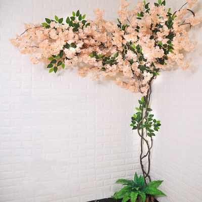 XOOFMASS 10FT Cherry Blossom Tree for Wedding - Artificial Fake Sakura Cherry Blossom Trees Decor, Japanese Cherry Blossom Decor for Office Bedroom Party DIY Decor Wedding Indoor Outdoor,Champagne