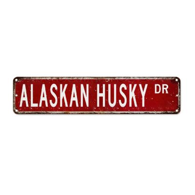 godblessign Alaskan Husky Vintage Wall Decor Metal Sign Gift for Alaskan Husky Pet Lover Metal Sign Iron Painting Metal Street Signs Metal Tin Plaque Sign Wall Decor for Laundry Room Porch Workshop