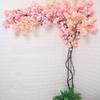 Cherry Blossom Trees Decor Faux Cherry Blossom Tree with 30 Branches Cherry Blossom, 3 Tree Vine, Lifelike Artificial Cherry Blossom Tree for Home Office Party Wedding Decor,Champagne + Pink view 1