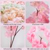 Cherry Blossom Trees Decor Faux Cherry Blossom Tree with 30 Branches Cherry Blossom, 3 Tree Vine, Lifelike Artificial Cherry Blossom Tree for Home Office Party Wedding Decor,Champagne + Pink view 3