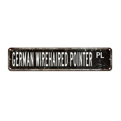 godblessign German Wirehaired Pointer Wall Art Decor Metal Sign German Wirehaired Pointer Lover Gift Metal Sign Iron Painting Wall Plaque Wall Art Metal Tin Sign for Living Room Bedroom Workshop