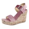 ZBYY Wedge Sandals for Women Dressy,Platform Wedge Sandals Buckle Ankle Strap Peep Toe Slingback High Heel Summer Sandals view 3