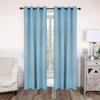 BLUENILEMILLS BNM Room Darkening Blackout Curtain Panels with 8 Grommets, Perfect Drapes for Kitchen, Bedroom, or Living Room Windows, Modern Solid Blackout Curtains, Set of 2, 52" x 120", Light Blue view 1
