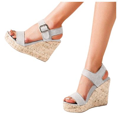 ZBYY Wedge Sandals for Women Dressy,Platform Wedge Sandals Buckle Ankle Strap Peep Toe Slingback High Heel Summer Sandals