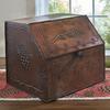 BLACK FOREST DECOR - Pinecones Metal Breadbox with Aged Copper Finish, Rustic Kitchen Storage - 13" x 11" x 11" view 1