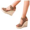 ZBYY Wedge Sandals for Women Dressy,Platform Wedge Sandals Buckle Ankle Strap Peep Toe Slingback High Heel Summer Sandals view 1