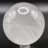 2.4" 340g Rainbow Sparkling Clear Quartz Sphere Polished Natural Translucent Gemstone Crystal Mineral Dcor Ball - India + Stand view 2