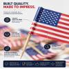 AGAS Mfg 1" x 1.5" USA Toothpick Flag(100 pcs in a box) - Printed on 2-ply paper, Attached to 4" Toothpick With Box Packaging view 2