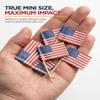 AGAS Mfg 1" x 1.5" USA Toothpick Flag(100 pcs in a box) - Printed on 2-ply paper, Attached to 4" Toothpick With Box Packaging view 4