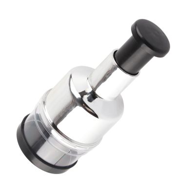 Mini Chopper, Stainless Steel Onion Press Chopper Hand Held Manual Food Blender Baby Food Maker for Meat Vegetables Chop Fruits Onion Garlic