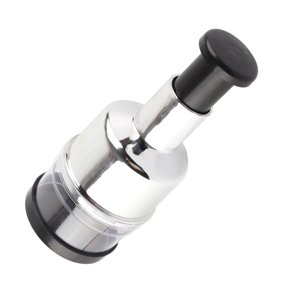 Mini Chopper, Stainless Steel Onion Press Chopper Hand Held Manual Food Blender Baby Food Maker for Meat Vegetables Chop Fruits Onion Garlic