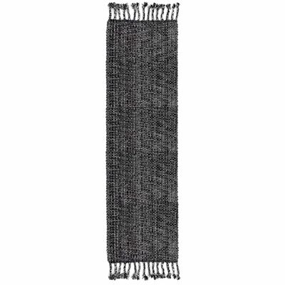 100% Cotton Table Runner for Dining Room Tables Rectangle Two Tone Woven Fabric 72" x 13" Soft Durable Table Runner, Black(Pack of 1)