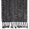 100% Cotton Table Runner for Dining Room Tables Rectangle Two Tone Woven Fabric 72" x 13" Soft Durable Table Runner, Black(Pack of 1) view 2