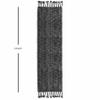 100% Cotton Table Runner for Dining Room Tables Rectangle Two Tone Woven Fabric 72" x 13" Soft Durable Table Runner, Black(Pack of 1) view 3