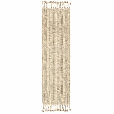100% Cotton Table Runner for Dining Room Tables Rectangle Two Tone Woven Fabric 72" x 13" Soft Durable Table Runner, Eggshell(Pack of 1)