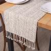 100% Cotton Table Runner for Dining Room Tables Rectangle Two Tone Woven Fabric 72" x 13" Soft Durable Table Runner, Eggshell(Pack of 1) view 2