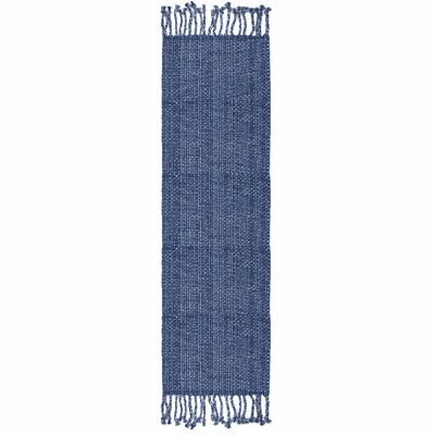 100% Cotton Table Runner for Dining Room Tables Rectangle Two Tone Woven Fabric 72" x 13" Soft Durable Table Runner, Dark Blue - (Pack of 1)