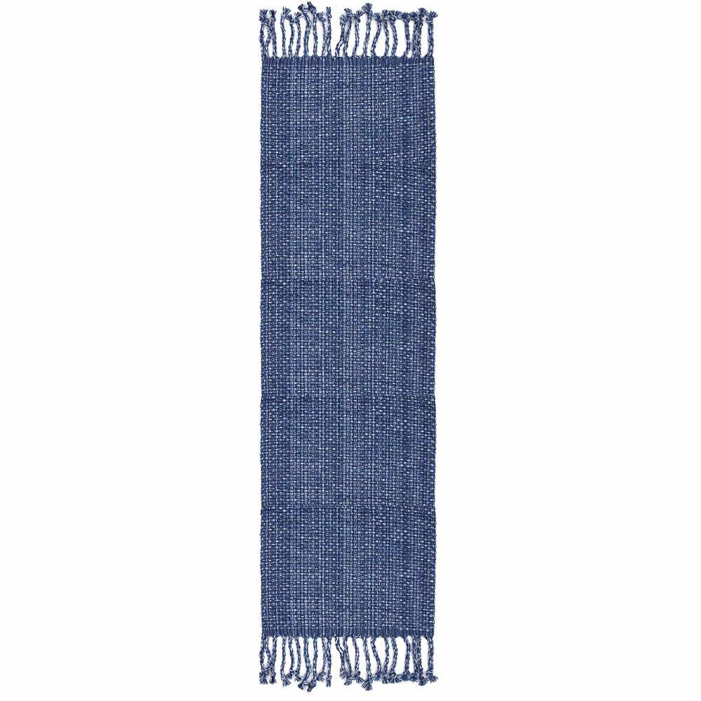 100% Cotton Table Runner for Dining Room Tables Rectangle Two Tone Woven Fabric 72" x 13" Soft Durable Table Runner, Dark Blue - (Pack of 1)