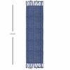 100% Cotton Table Runner for Dining Room Tables Rectangle Two Tone Woven Fabric 72" x 13" Soft Durable Table Runner, Dark Blue - (Pack of 1) view 3