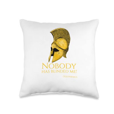 Ancient Greek Myth - Nobody Has Blinded Me! - Polyphemus Throw Pillow