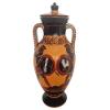 Ajax vs Hector Over Patoclus Body,Black Figure Pottery, lid Amphora 24cm view 1