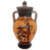 Ajax vs Hector Over Patoclus Body,Black Figure Pottery, lid Amphora 24cm view 2