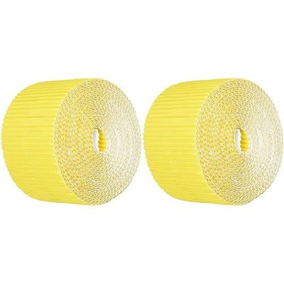 Bordette Pacon Scalloped Decorative Border, 50 feet x 2-1/4 Inches, Canary Yellow (Pack of 2)