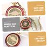 Sosoport Wood Grain Mechanical Pocket Watch Men Watches Roman Numeral Watch Hanging Pocket Roman Numeral Relojes para Hombre Woman Chained Timer Student Glass view 3