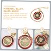 Sosoport Wood Grain Mechanical Pocket Watch Men Watches Roman Numeral Watch Hanging Pocket Roman Numeral Relojes para Hombre Woman Chained Timer Student Glass view 4