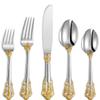 30pcs Silverware Set Service for 6 person, 18/10 Stainless Steel Flatware Set, Silver Plated with Gold Flatware Set, Including Knife/Fork/Spoon, Mirror Planed, Dishwasher Safe (30pcs, Gold Plated) view 1