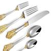 30pcs Silverware Set Service for 6 person, 18/10 Stainless Steel Flatware Set, Silver Plated with Gold Flatware Set, Including Knife/Fork/Spoon, Mirror Planed, Dishwasher Safe (30pcs, Gold Plated) view 2