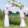 Wnvivi Artificial Flower Swag, 25.6 Inch Silk Rose Hydrangea Swag Arch Garland Front Door Decorative Floral Swags Lintel Floral Decoration for Wedding Ceremony Table Centerpiece (Red) view 3