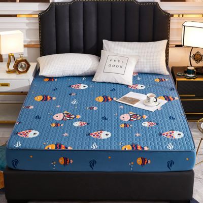HWOEK Quilted Mattress Cover Cartoon Printed Ultra Soft Breathable Fitted Bed Cover Waterproof Mattress Protector, Comfortable Machine Washable,S3,200 * 220+30cm