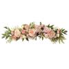 Wnvivi Artificial Flower Swag, 25.6 Inch Silk Rose Hydrangea Swag Arch Garland Front Door Decorative Floral Swags Lintel Floral Decoration for Wedding Ceremony Table Centerpiece (Pink) view 1
