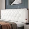 ZZYK Headboard King Bed Back Upholstered BedHead Cushion Large Backrest Fashional Leather Headboard Full Size Headboard Soft Case Home Bedroom,C,No headboard 59"/150cm view 1