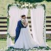 Wnvivi Artificial Flower Swag, 25.6 Inch Silk Rose Hydrangea Swag Arch Garland Front Door Decorative Floral Swags Lintel Floral Decoration for Wedding Ceremony Table Centerpiece (White) view 4