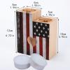 YouTary American Flag Patriotic USA Pattern Heart Tealight Candle Holder Wooden Decorative Personalization Romantic Gift for Wedding Christmas Girlfriend Birthday Anniversary view 4