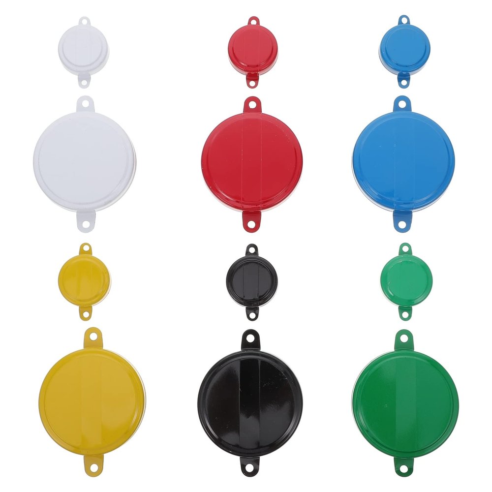 Hole Plugs 20 Sets Iron Barrel Covers with Gasket Oil Barrel Lid Mouth Mason Jar Lids Profession Seal Caps for Oil Disposal Random Color