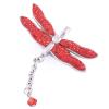 LiHiFG Pet Ashes Pendant for Red Crystal Dragonfly Stainless Steel Memorial Urn Necklace Keepsake Cremation Jewelry Engravable view 4