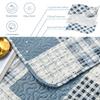 3 Piece King Size Plaid Quilt Set Country Patchwork Bedding Quilt Lightweight Reversible Bedspread Coverlet with Sham Soft All Season Bed Coverlet Set, 1 Quilt 2 Pillow Shams view 2