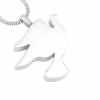 CCZUL Customized Dad Heart Peace Dove Ashes Urn Pendant for Pet Stainless Steel Keepsake Jewelry Cremation Necklace for Men view 2