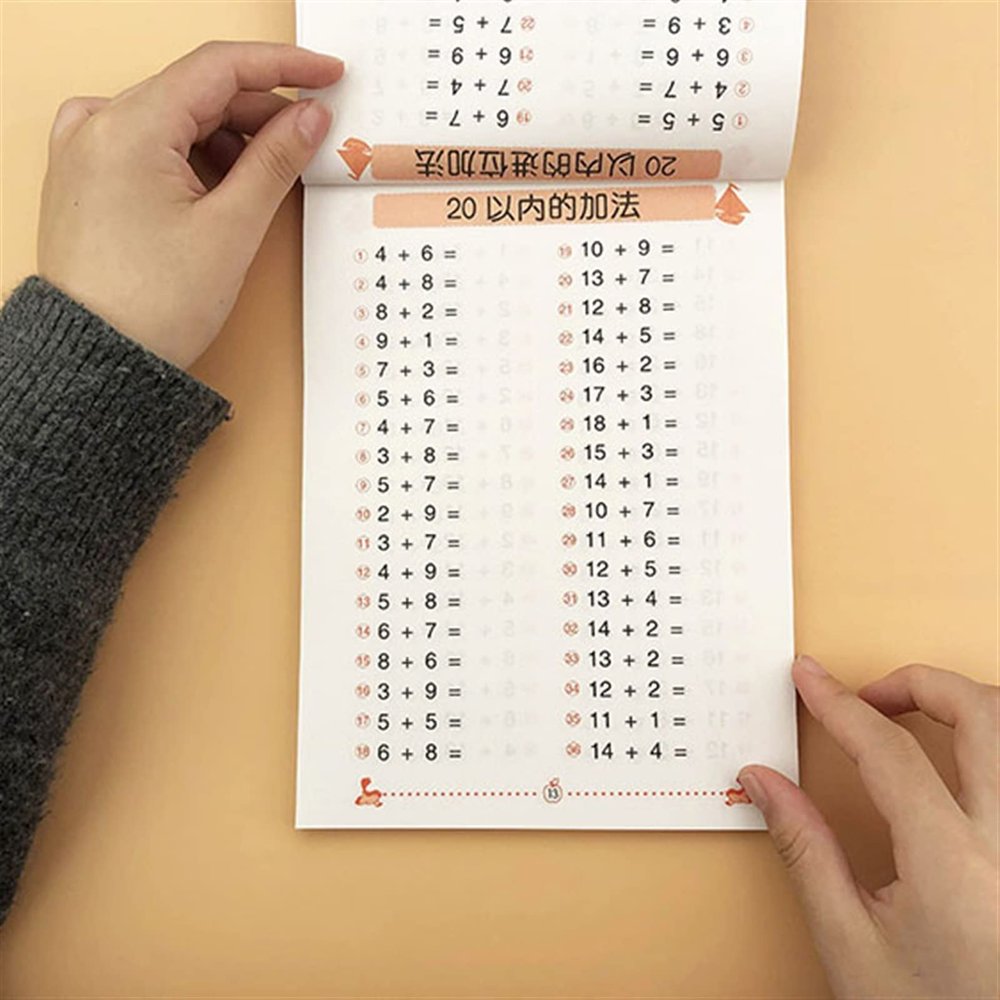 SMDSAZ Within 10/50/100 Addition and Subtraction Kids Children Kindergarten Early Education Exercise Book for Mathematics Math Addition (Color : 0-20 Arithmetic)