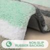 Buganda Microfiber Striped Bathroom Rugs Bath Mat, Extra Thick, Soft and Shaggy, Absorbent, Machine Washable, Bath Rugs for Bathroom, Tub and Shower, 59x20 Inches, Green-Grey view 4