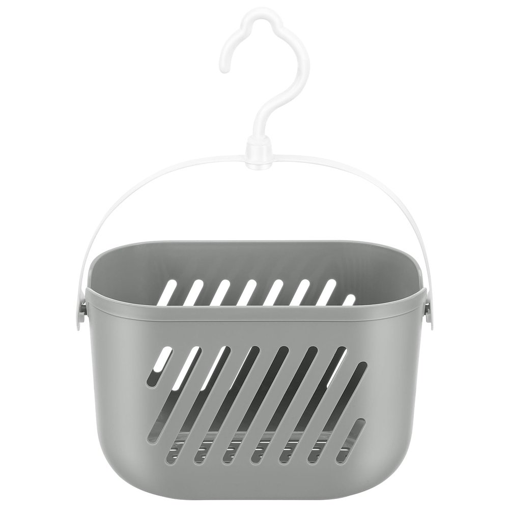 DOITOOL Kitchen Hanging Basket 9 X 5.5 X 5.1 Inch Plastic Storage Organizer with Rotatable Hook for Garlic Vegetable Holder Waterproof Shower Caddy