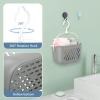 DOITOOL Kitchen Hanging Basket 9 X 5.5 X 5.1 Inch Plastic Storage Organizer with Rotatable Hook for Garlic Vegetable Holder Waterproof Shower Caddy view 3
