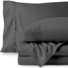 LaxLinen California King Size Sheets 100% Egyptian Cotton California King Sheets, Extra Soft Cal King Sheets for Soft Feel, 6 Pc Dark Grey California King Sheet Sets, 16" Deep Pocket- 600 TC view 2